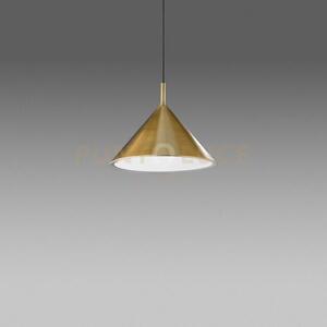 Barbie s/p - lampadario a sospensione in alluminio ottone/bianco op