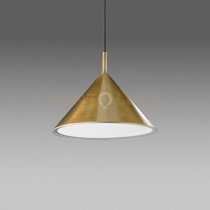 Barbie s/g - lampadario a sospensione in alluminio ottone/bianco op