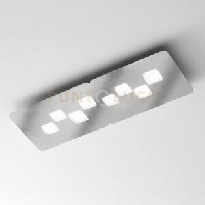Bilbao p/g - acciaio plafoniera acciaio 8 luci attacco gx53 80cm