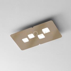 Bilbao p/p - plafoniera tortora 4 luci attacco gx53 50cm
