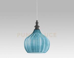 Cleofe s/11 - lampadario sospeso 1 luce attacco e27 in vetro colore