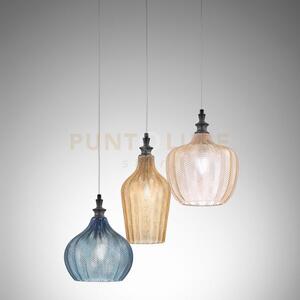 Cleofe s/3 -lampadario a sospensione 3 luci attacco e27 in vetro co