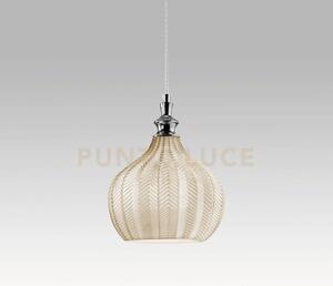 Cleofe s/11 - lampadario sospeso 1 luce attacco e27 in vetro colore