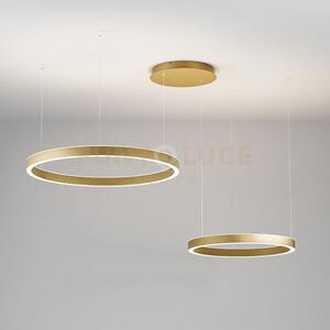 Criseide ss/2d - sospensione oro a led 3000k 3800lm 75w(35w+840w) d