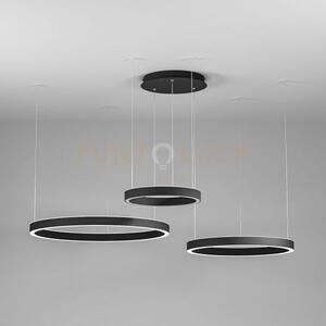 Criseide s/3d - lampadario a sospensione 3 luci nero a led dimmerab