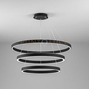 Criseide s/3 - lampadario a sospensione nero a led 3 cerchi 3000k 6
