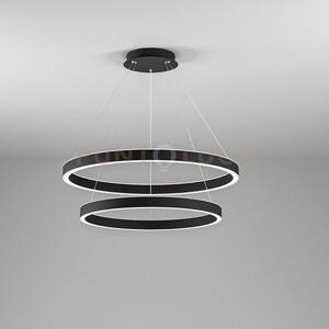 Criseide s/2g -lampadario a sospensione 2 luci nero a led 3000k 380