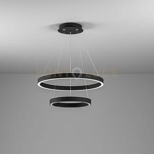Criseide s/2p - lampadario a sospensione 2 luci nero a led 3000k 3