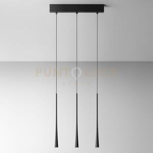 Dafne s/3p - lampadario a sospensione lineare 3 luci led 3000k 612l