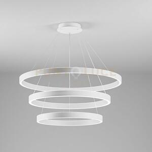 Criseide s/3 - lampadario a sospensione bianco a led 3 cerchi 3000k