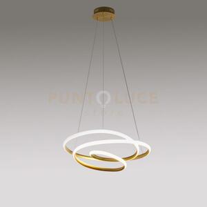 Diva s/g - lampadario a sospensione colore oro a led 3000k 2350lm 4
