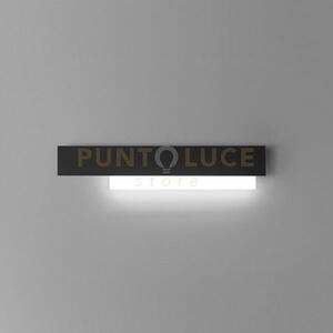 Doha a/g - applique nero a led 3000k 2100lm 25w alluminio e metacri
