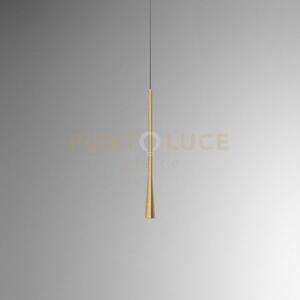 Dafne s/p - sospensione oro in alluminio a led 213lm 3000k 7w 1 luc