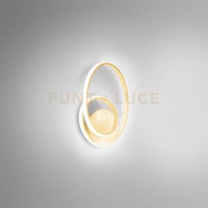 Diva a - applique led oro in alluminio dimmerabile 3000k 1330lm 20w