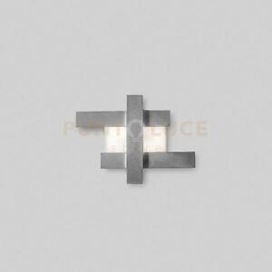 Doha p/p - applique colore acciaio in alluminio e metacrilato a led