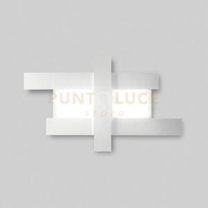 Doha p/g - applique colore bianco in alluminio e metacrilato a led 