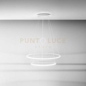 Erika s/2 lampadario sospeso 2 luci a led 3000k 3700lm 80w(35w+45w)