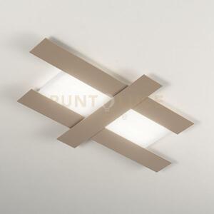 Doha p/g - applique colore tortora in alluminio e metacrilato a led
