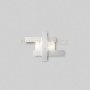 Doha p/p - applique colore bianco in alluminio e metacrilato a led 