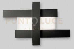 Doha p/m - applique colore nero in alluminio e metacrilato a led 30