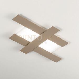 Doha p/m - applique colore tortora in alluminio e metacrilato a led