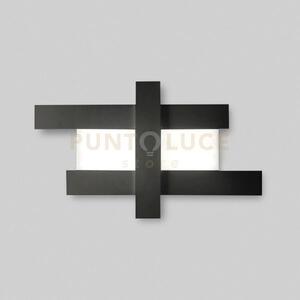 Doha p/g - applique colore nero in alluminio e metacrilato a led 30