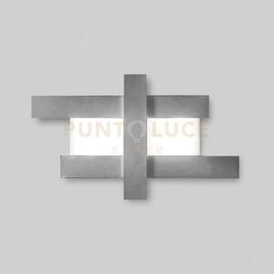 Doha p/g - applique colore acciaio in alluminio e metacrilato a led