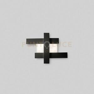 Doha p/p - applique colore nero in alluminio e metacrilato a led 30