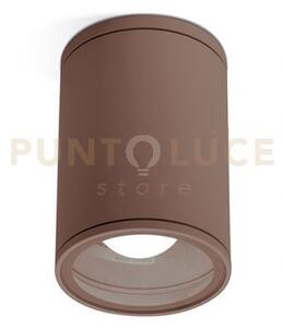 Ges1002- plafoniera alluminio ruggine 1 luce attacco e27 ip65