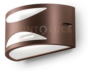 Ges1042- applique 1 luce in alluminio attacco e27 colore marrone