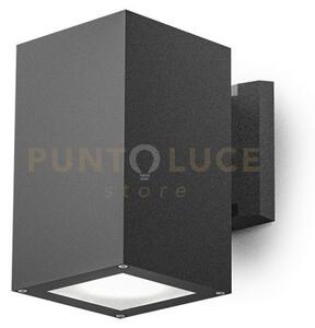 Ges1013- applique quadrata in alluminio colore grigio antracite 1 l