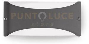 Ges1031- applique in alluminio a led 4000k 10w 550lm ip54 22x10cm g