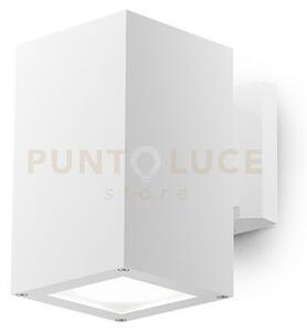 Ges1014- applique quadrata in alluminio colore bianca 1 luce attcco