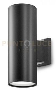Ges1006- applique in alluminio 2 luci attacco e27 colore grigio ant