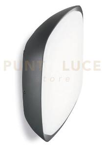 Ges090- plafoniera alluminio grigio antracite ip65 a led 4000k 2000