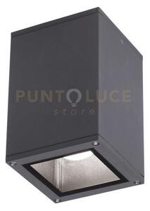 Ges1010- plafoniera quadrata in alluminio colore grigio antracite 1