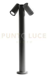 Ges1123- paletto in alluminio 2 luci attacco gu10 antracite ip65 h