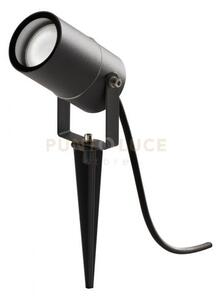 Ges1130- faro proiettore antracite 1 luce attacco gu10 ip65 d.6x10cm