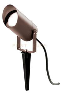 Ges1141- faro proiettore marrone 1 luce attacco gu10 ip65 d.6x12,5cm