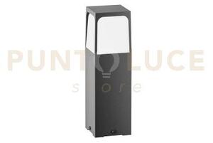 Ges2031- paletto h.30cm 1 luce attacco e27 ip44 in alluminio grigi