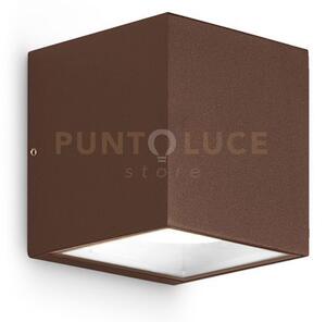 Ges172- applique 2 luci attacco gx53 alluminio e vetro colore marrone