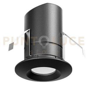 Ges2061c faretto da incasso nero ip44 a led 3000k 179lm 2,1w