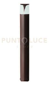 Ges2012- paletto h.80cm 1 luce attacco e27 ip44 in alluminio marrone
