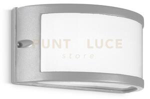 Ges140- applique grigio alluminio 1 luce attacco e27 ip54 in alluminio