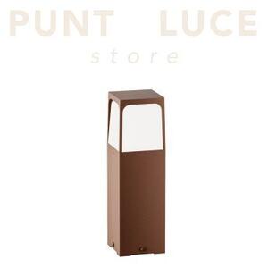 Ges2021- paletto h.30cm 1 luce attacco e27 ip44 in alluminio marrone