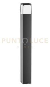 Ges2033- paletto h.80cm 1 luce attacco e27 ip44 in alluminio grigi