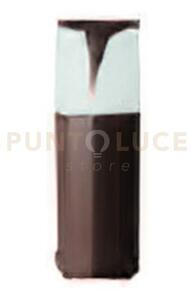 Ges2010- paletto h.30cm 1 luce attacco e27 ip44 in alluminio marrone