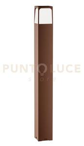 Ges2023- paletto h.80cm 1 luce attacco e27 ip44 in alluminio marrone