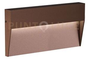 Ges1172n- segnapassi in alluminio led 4000k 396lm 6w colore ruggine