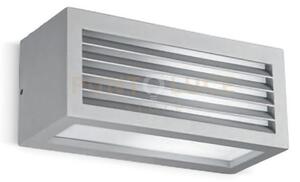 Ges311- applique 1 luce attacco e27 ip4 colore grigio alluminio l